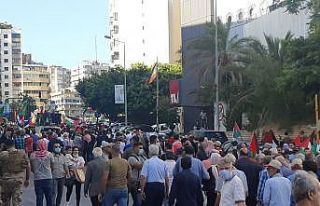 Lübnan’da Filistin’e destek protestosu düzenlendi