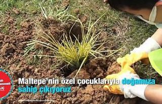Maltepe’nin özel çocukları fidan dikti