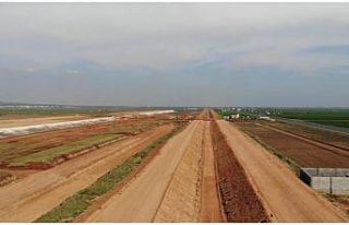 Mardin ana kanal ve cazibe sulama inşaatı devam...