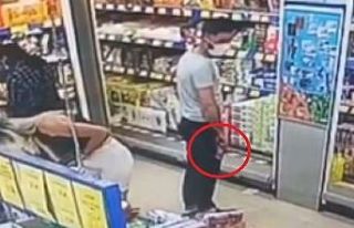 Marketteki kadının gizlice fotoğrafını çeken...