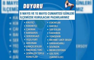 Merkezefendi’de pazar yerleri 8 ve 15 Mayıs’ta...