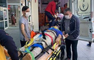 Mermer ocağında greyder lastiği patladı: 3 yaralı