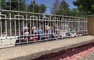 Mezar ziyaretleri yasak olunca dualar duvar arkasından...