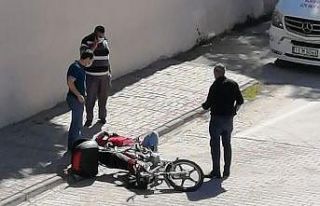 Motosiklet kazası, sürücü yaralandı