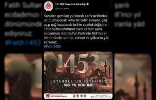 MSB’den İstanbul’un fethinin yıl dönümüyle...