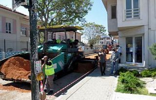 Mudanya’nın caddeleri Büyükşehir ile yenileniyor