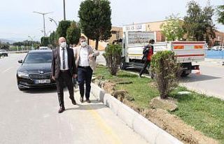 Muhsin Yazıcıoğlu Bulvarında çalışmalar devam...