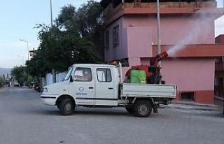 Nazilli Belediyesi vektörle mücadele çalışmalarında...