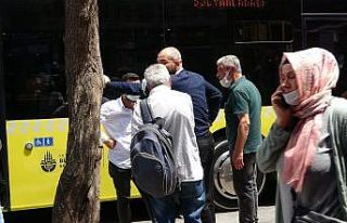 (Özel) Fatih’te İETT şoförünün sarhoş adamla...