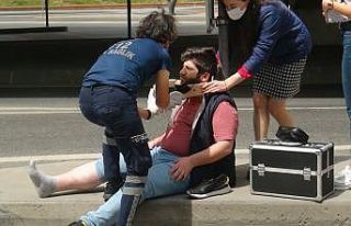 (Özel) İstanbul’da ilginç kaza: Martı ile motosikletli...