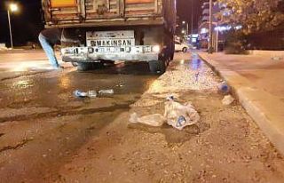 Panik oluşturan patlama lastik tekerinden çıkmış