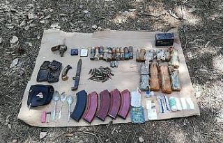 PKK’nın sığınağında mühimmat ve yaşam malzemesi...