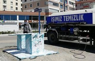 Pursaklar’da çöp konteynerlerine özel temizlik