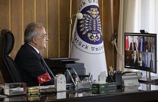 Rektör Çomaklı, KKTC Cumhurbaşkanı Ersin Tatar...