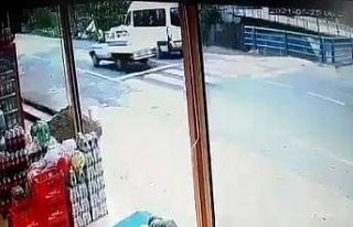 Rize’de kaza anı güvenlik kamerasına böyle yansıdı