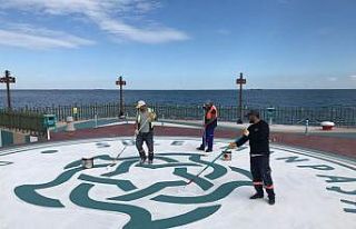 Rumeli İskelesi’nde yaza hazırlık çalışmaları...