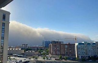 Rusya’nın Hazar Denizi kıyılarını kum fırtınası...