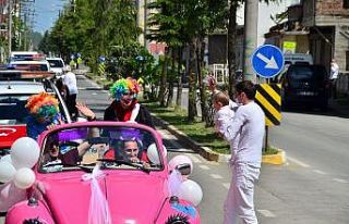 Samsun’da bayram konvoyla kutlandı