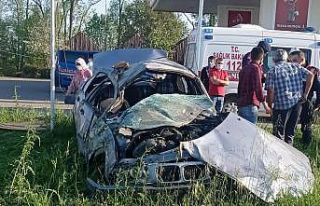 Samsun’da otomobil kamyonetle çarpıştı: 2 yaralı