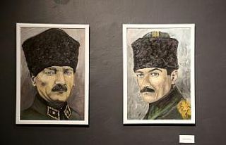 Sanatçı yorumlarıyla Atatürk Resimleri Sergisi...