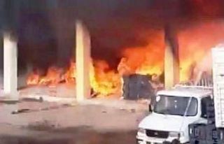 Şanlıurfa hal pazarında korkutan yangın
