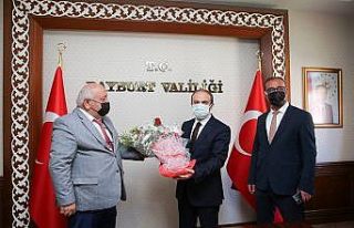 SGK İl Müdürlüğü heyeti Vali Cüneyt Epcim’i...