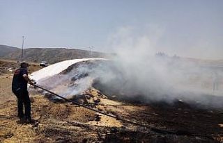 Siirt’te yangında samanlar kül oldu