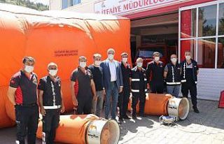 Simav İtfaiye Müdürlüğü’ne havalı atlama...