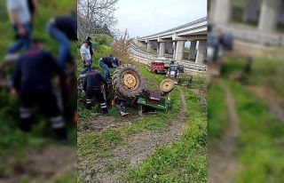 Sinop’ta devrilen traktörün altında kalan yaşlı...