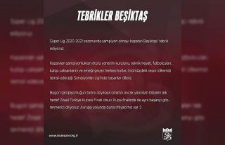 Sivasspor Beşiktaş’ı tebrik etti!