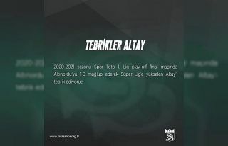 Sivasspor’dan Altay’a hoş geldin mesajı