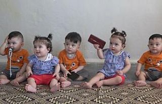 Suudi Arabistan’dan Hatay’a getirilen beşiz bebeklere...
