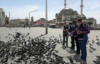 Taksim meydanı 1 Mayısta kuşlara kaldı