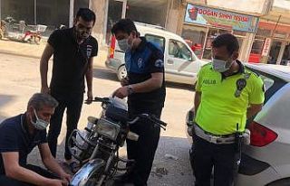 TDP ve trafik ekipleri vatandaşları motosiklet hırsızlarına...