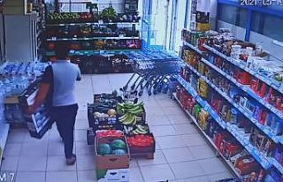 Televizyonu böyle çalıp kaçtı