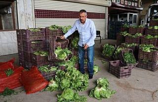 Tonlarca sebze meyve hal esnafının elinde kaldı
