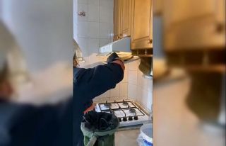 Yarasalar davlumbaza girdi, itfaiye çıkardı