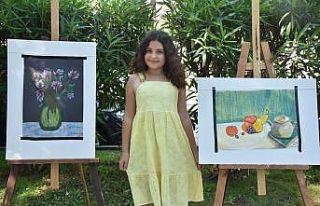 10 yaşındaki Dila’dan resim sergisi