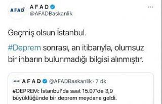 AFAD’tan deprem açıklaması