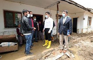 Amasya’da sel ev ve ahırlara zarar verdi