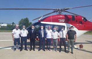 Ambulans helikopter acil hastalara hızır gibi yetişiyor