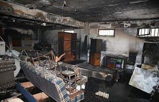 Apartman deposundaki yangında maddi hasar oluştu