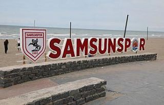 Atakum sahilindeki Samsunspor tabelası onarıldı
