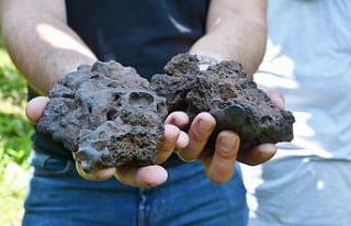 Bahçesinde meteor buldu