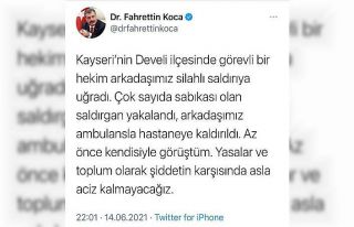 Bakan Koca saldırıya uğrayan doktorla görüştü