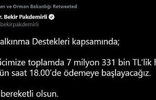 Bakan Pakdemirli, 7 milyon 331 bin TL’lik Kırsal...