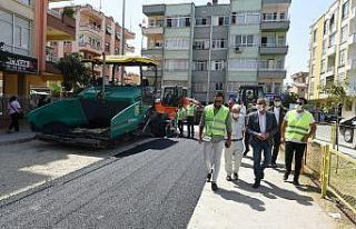 Başkan Bozdoğan asfalt çalışmalarını inceledi