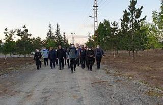 Başkan Büyükkılıç sabahın ilk ışıklarında...