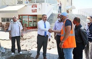 Başkan Cabbar Uzun Çarşı yenileme çalışmalarını...