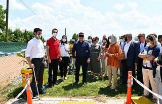Başkan Kanar, özel çocuklar için oynadı, engelli...